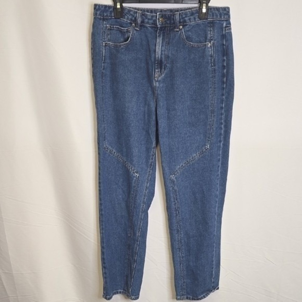 Future Collective High-Rise Straight Leg Jeans, Reese Blutstein, Medium Wash, 12
